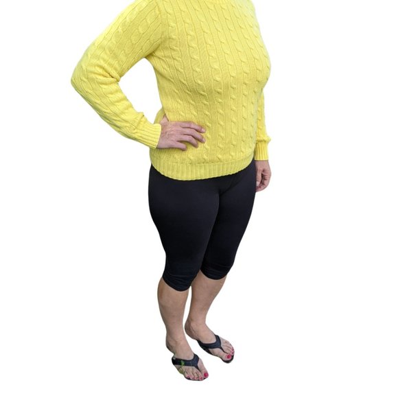 Polo Ralph Lauren Yellow Cable Knit Long Sleeve Sweater - Yellow - Large - Picture 2 of 15